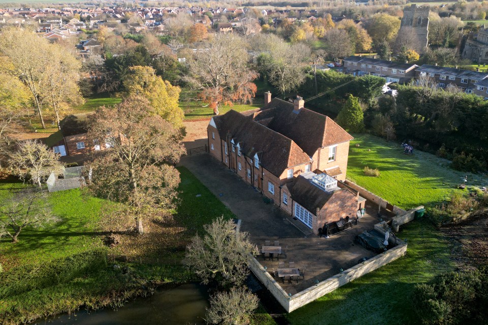 Aerial view of Hannah Ingram-Moore's home in Marston Moretaine, Bedfordshire.