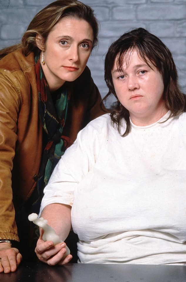 Caroline Godall and Pauline Quirke in a scene from *The Sculptress*.