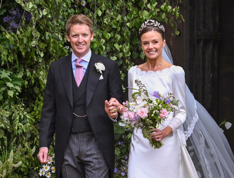 The Duke of Westminster and Olivia Henson on their wedding day.