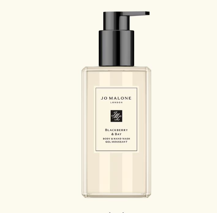 Jo Malone London Blackberry & Bay Body & Hand Wash Gel Moussant bottle.