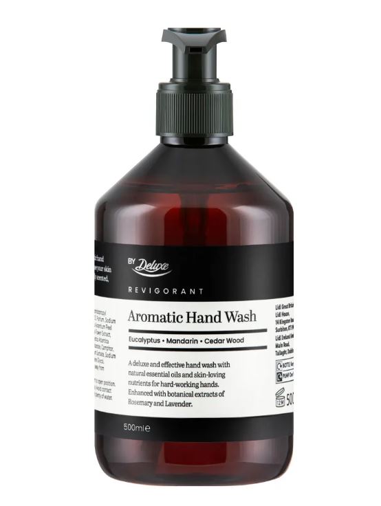 Bottle of By Deluxe Revigorant Aromatic Hand Wash.