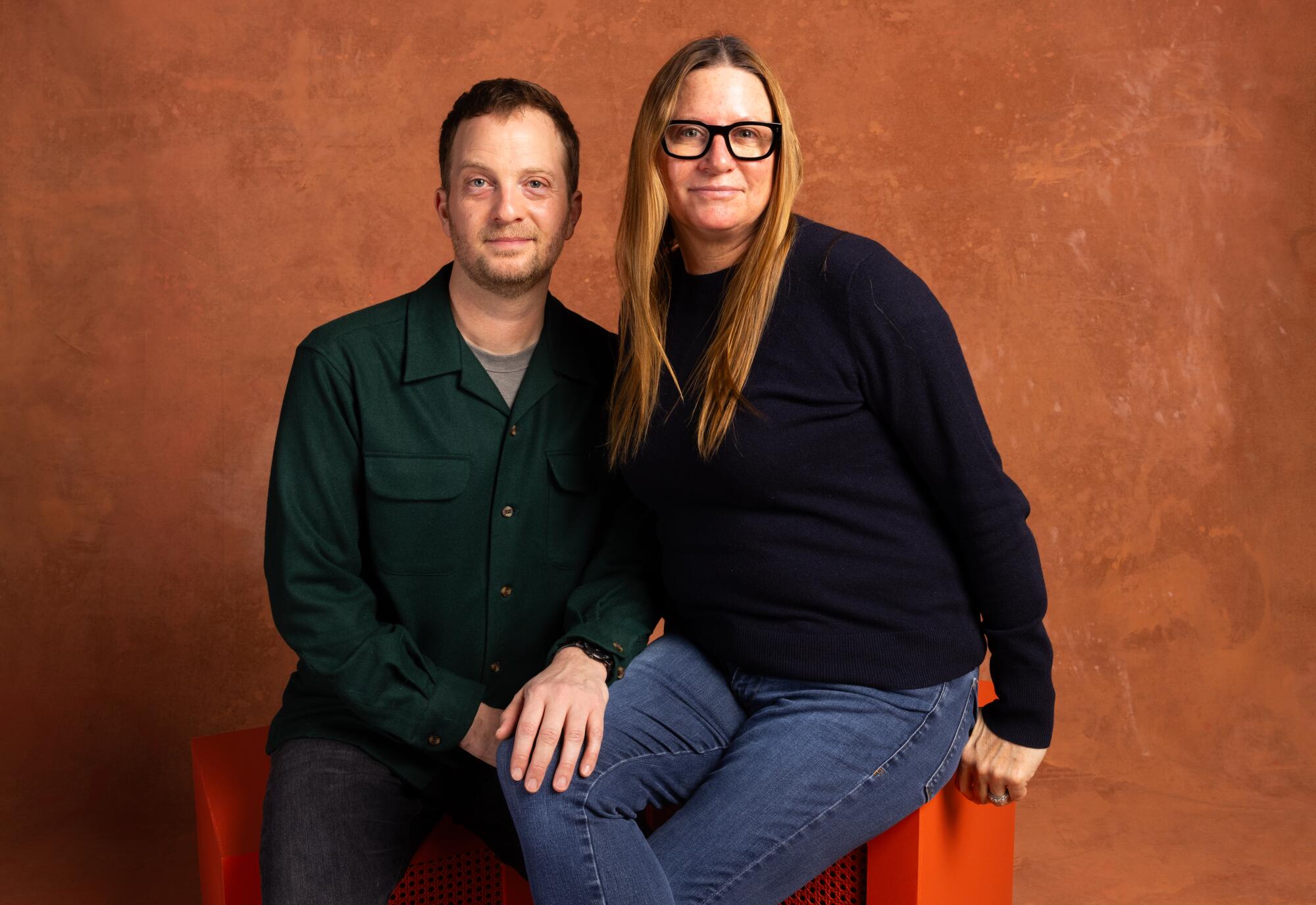 Matt Wolf and Emma Tillinger Koskoff at the Los Angeles Times Studio at Sundance Film Festival presented by Chase Sapphire.