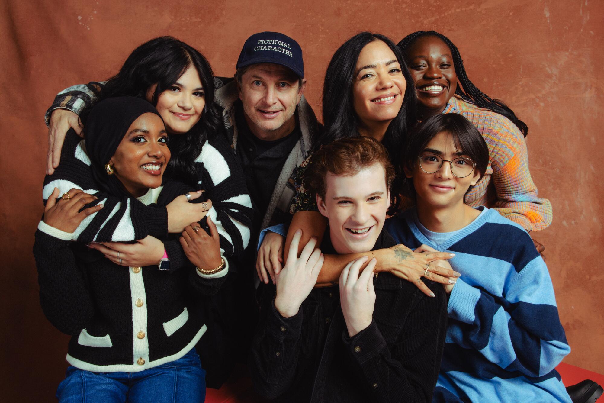 Guy Mossma, Jennifer Tiexiera, Esther Oyetunji, Mfaz Mohamed Ali, Sam Schaefer, Noor Garoui and Noah Detiveaux of "Speak."