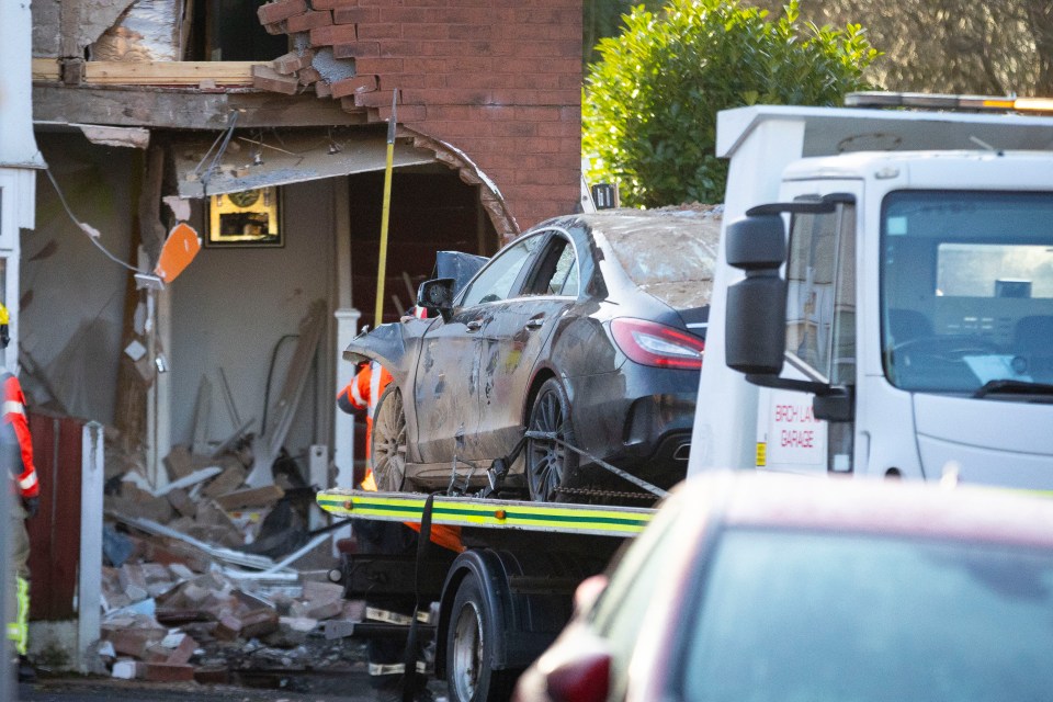 Car crashed into a house.