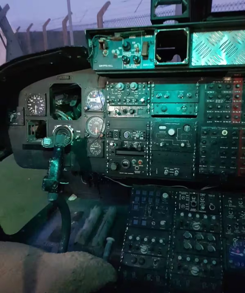 Helicopter control panel.