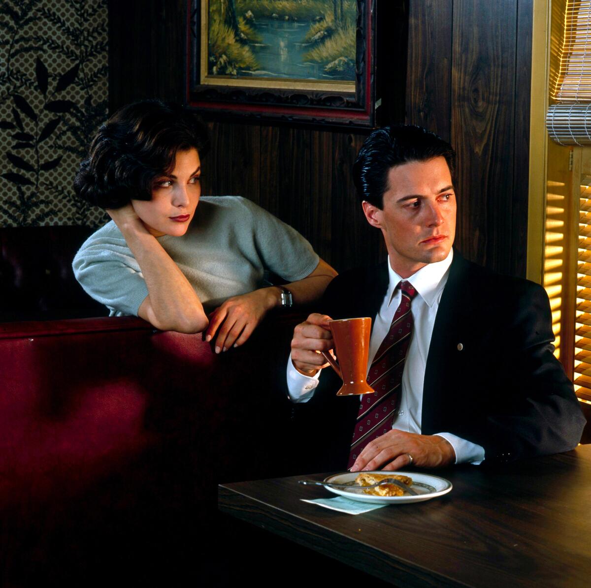 Sherilyn Fenn and Kyle MacLachlan in David Lynch's "Twin Peaks."