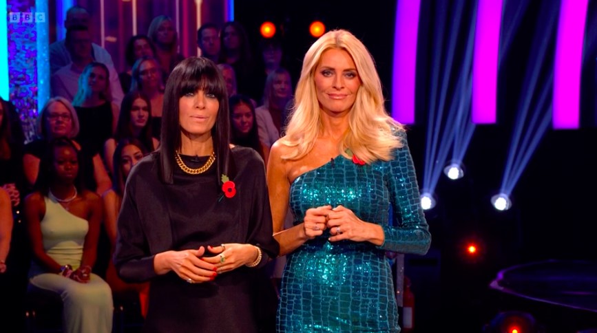 Tess Daly and Claudia Winkleman on Strictly Come Dancing.