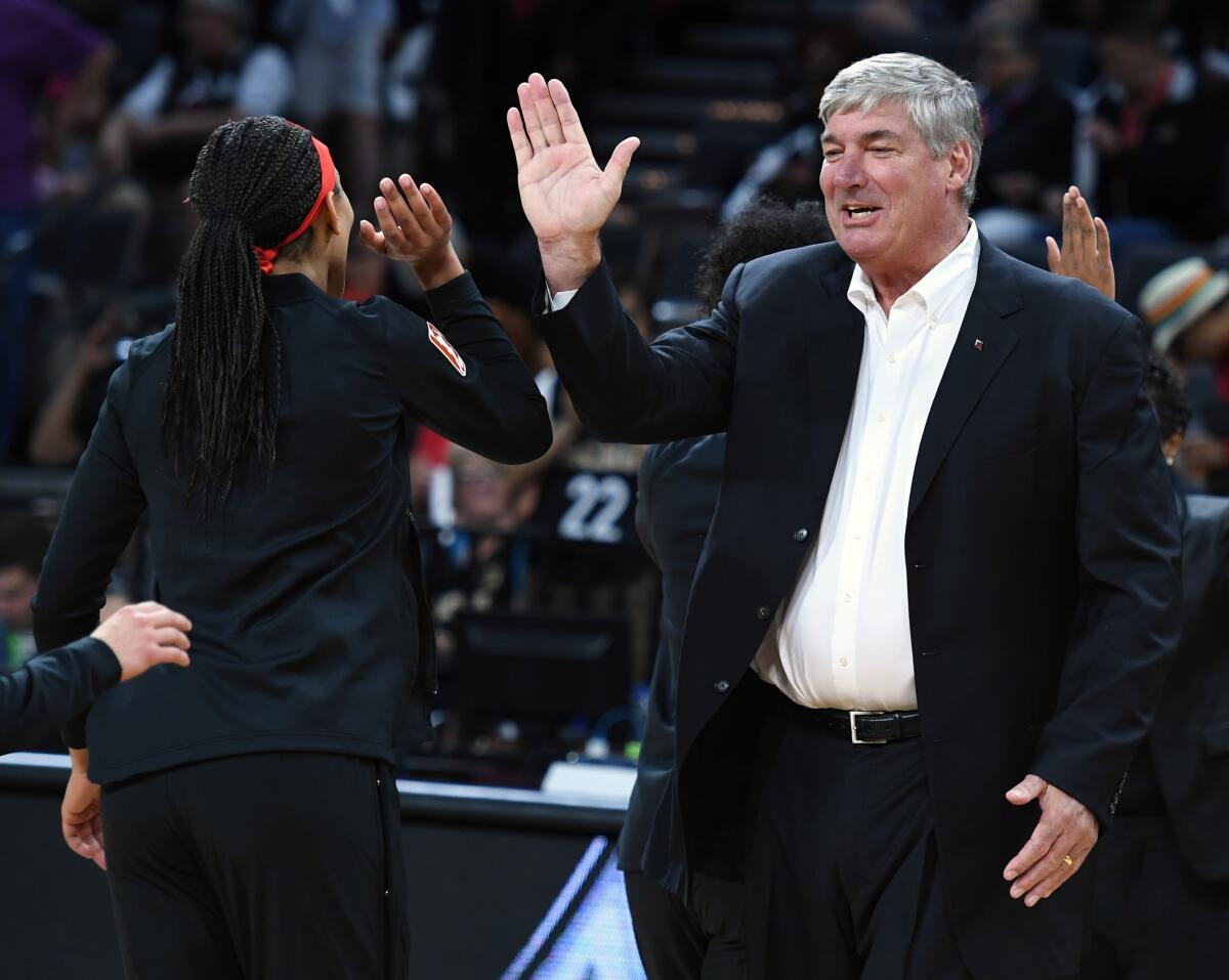 In 2019, Bill Laimbeer was head coach of the Las Vegas Aces.