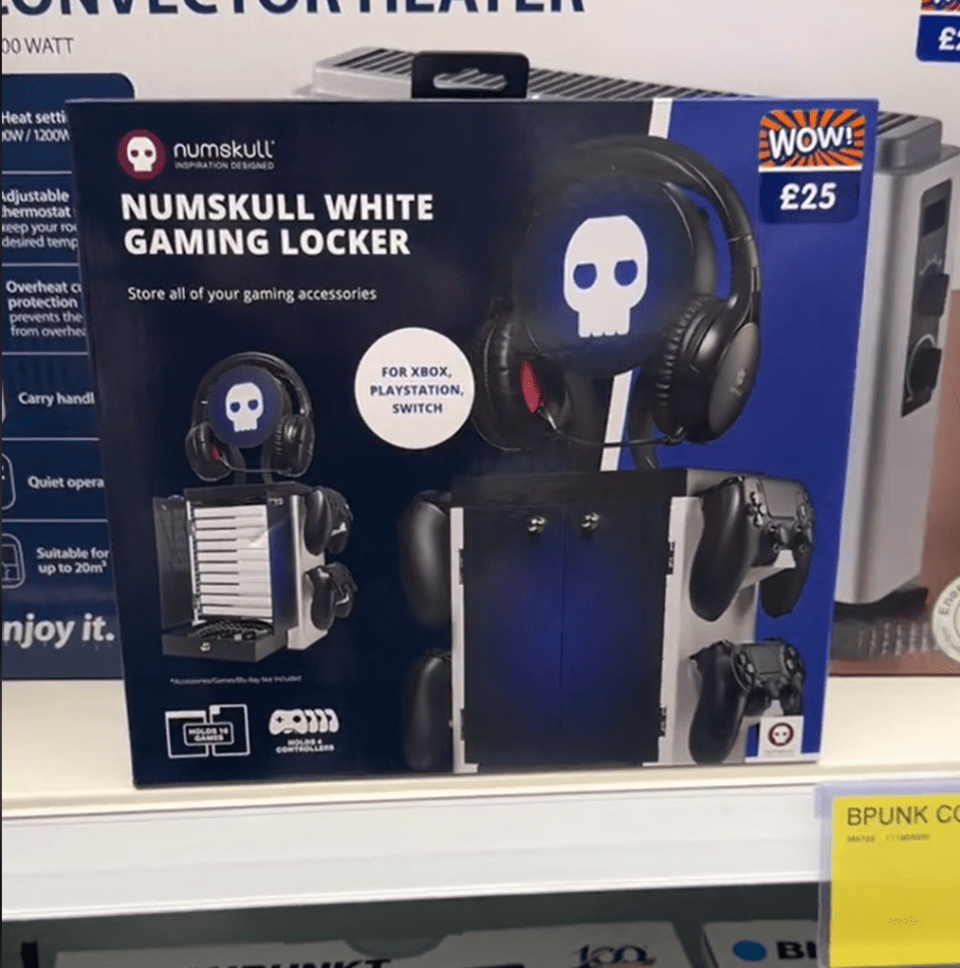 Numskull White Gaming Locker box in B&M, £25.