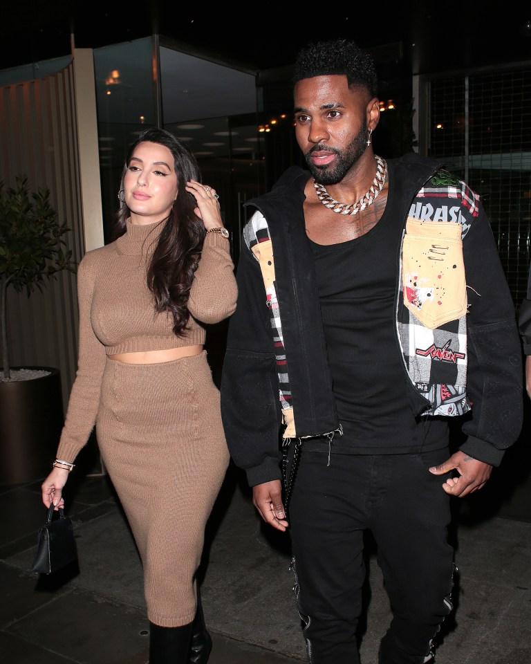 Nora Fatehi and Jason Derulo leaving a hotel.