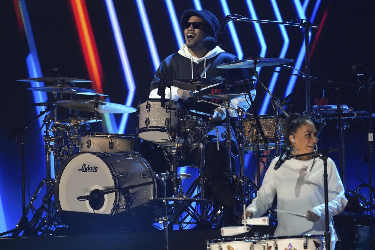 Anderson .Paak and Sheila E. at the Forum in Inglewood.