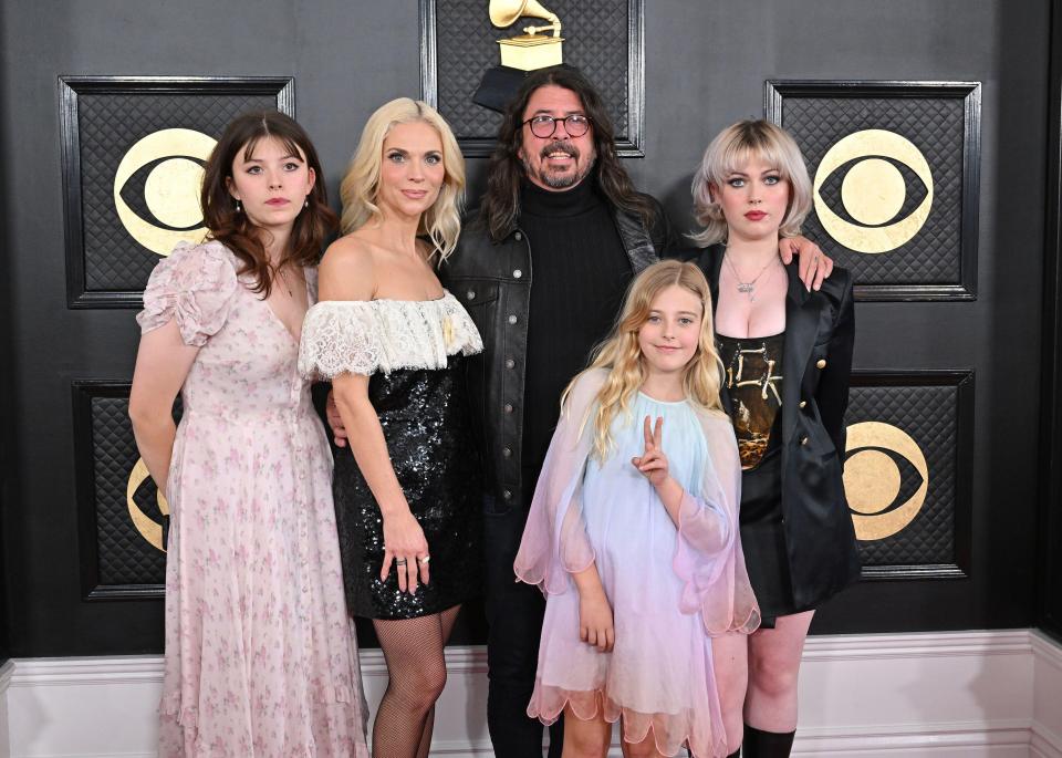 Dave Grohl and his family at the Grammy Awards.