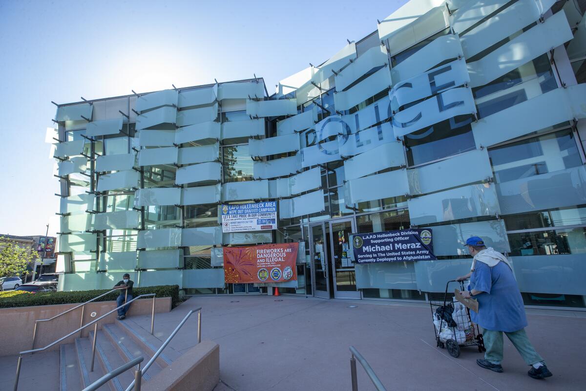 The LAPD Hollenbeck Station on First Street in Los Angeles