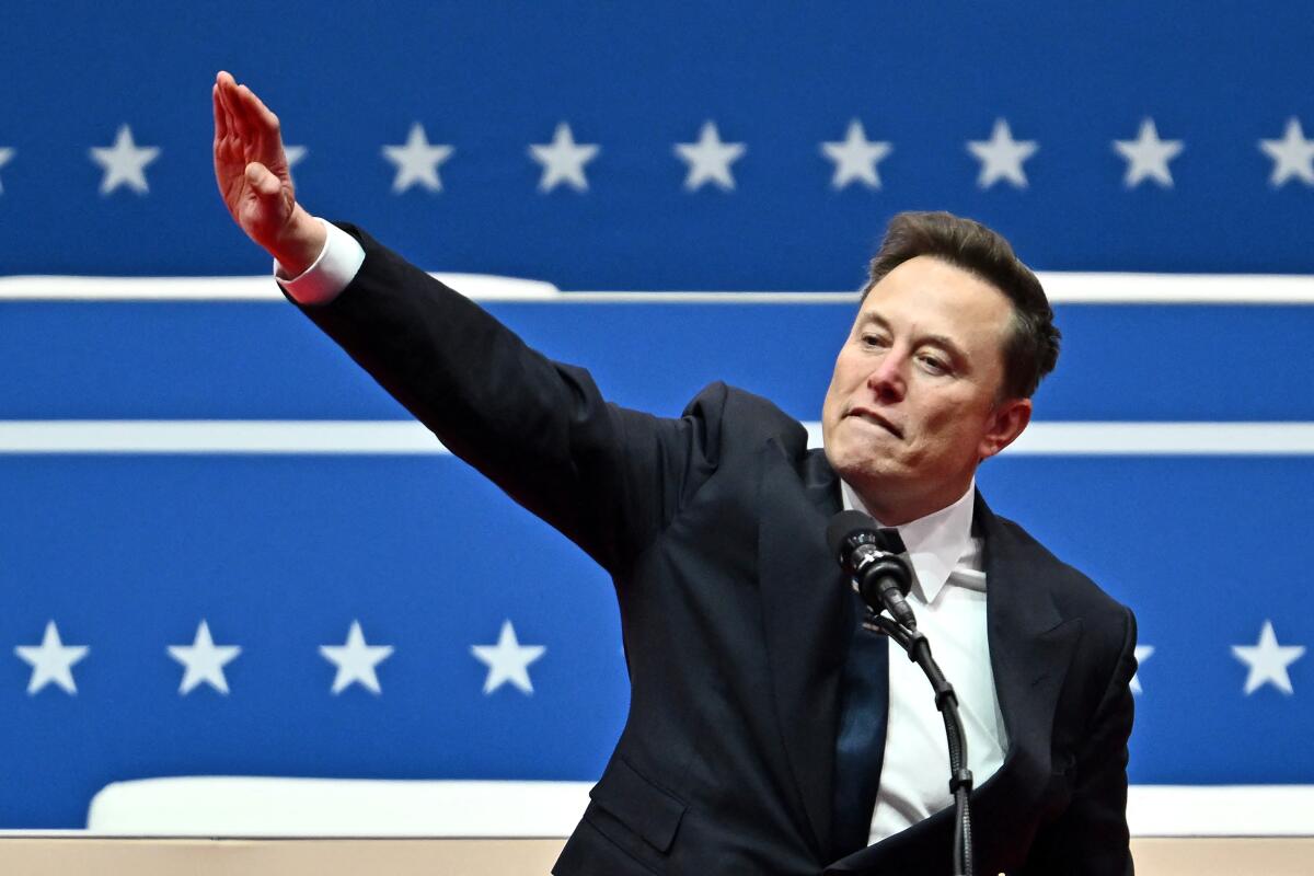 Elon Musk denied that this was a Nazi salute.