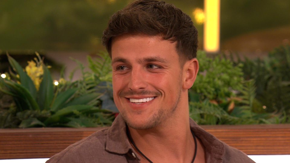 Luca Bish on Love Island: All Stars discussing love languages and families.