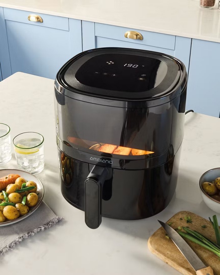 FRY YAY Aldi is selling an Ninja Airfryer dupe in shops this week, https://www.aldi.co.uk/product/ambiano-air-fryer-with-window-000000000000605487