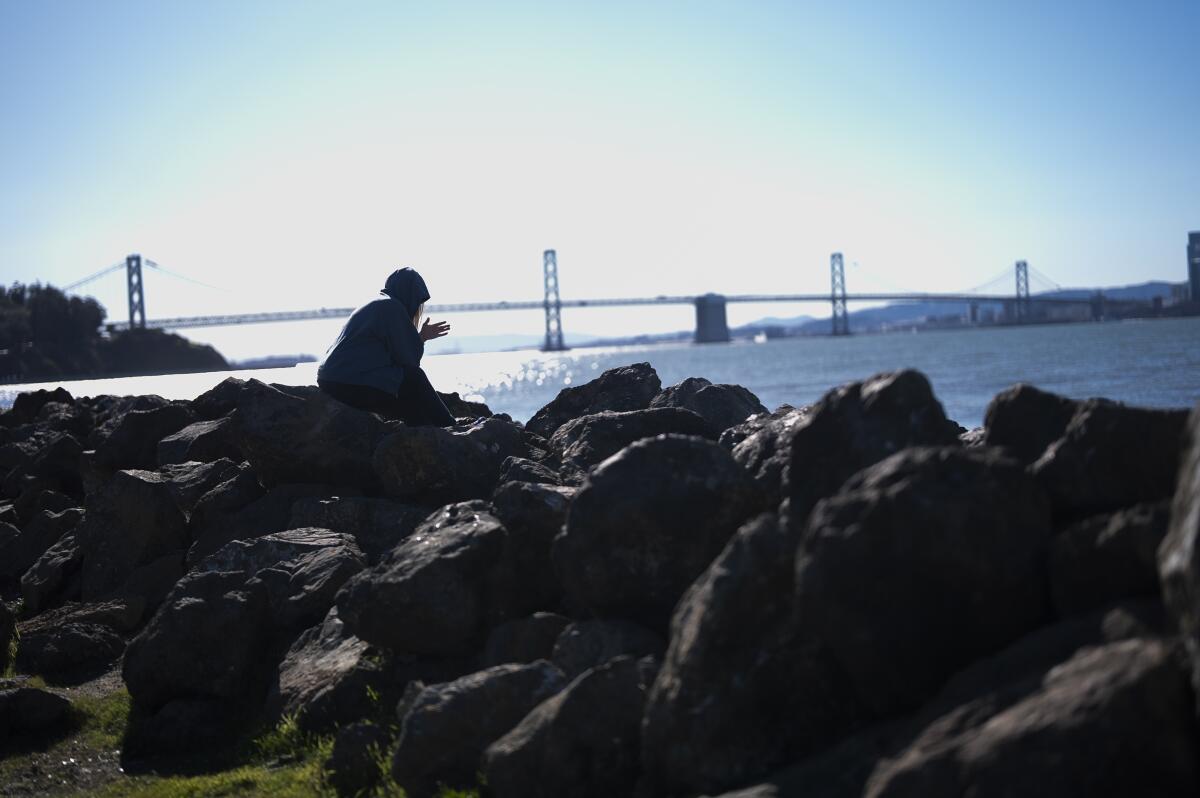 A woman photographed on Treasure Island in San Francisco. (Paul Kuroda / For The Times)