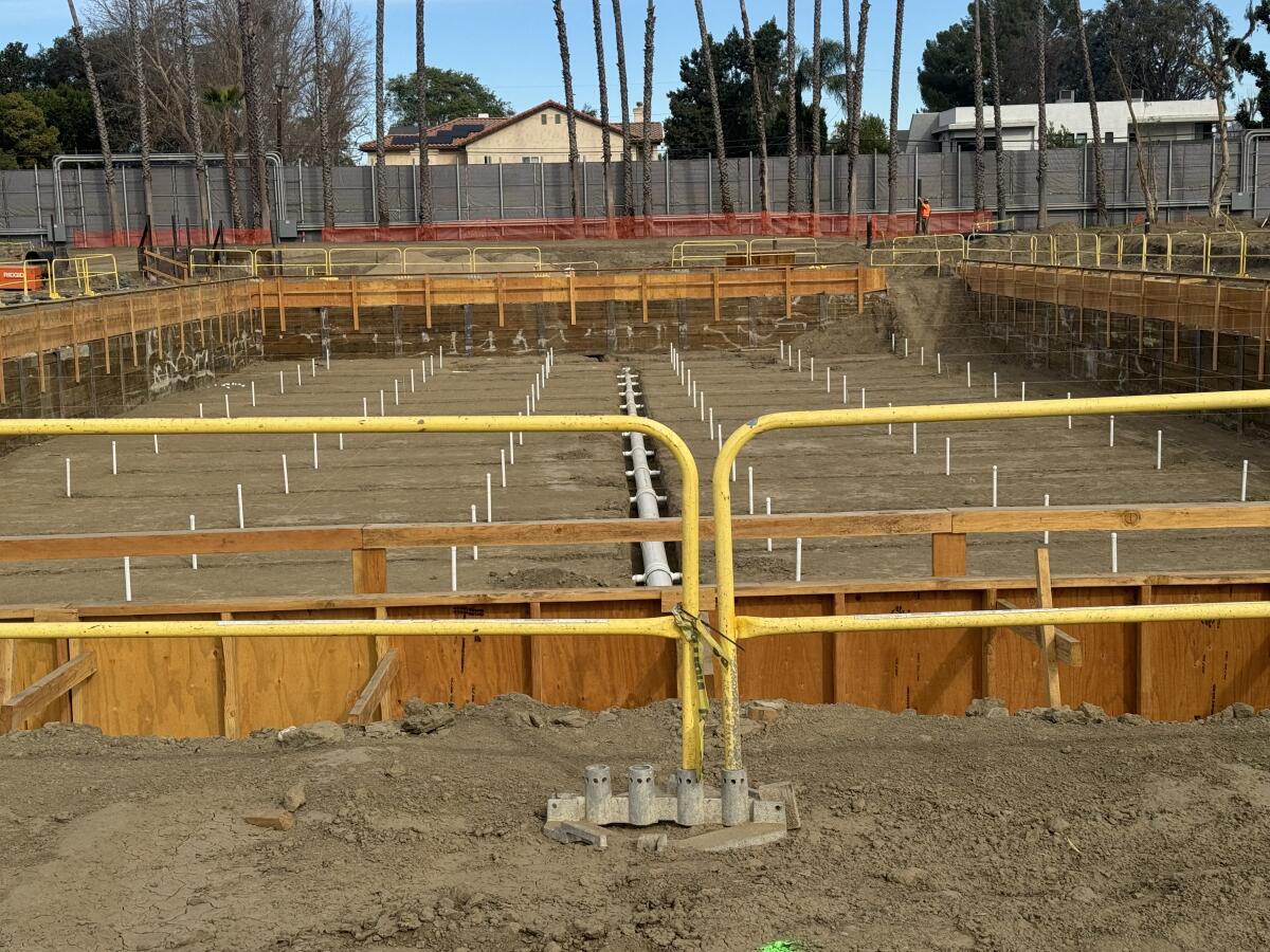 New pool taking shape at Harvard-Westlake's River Park sports complex.