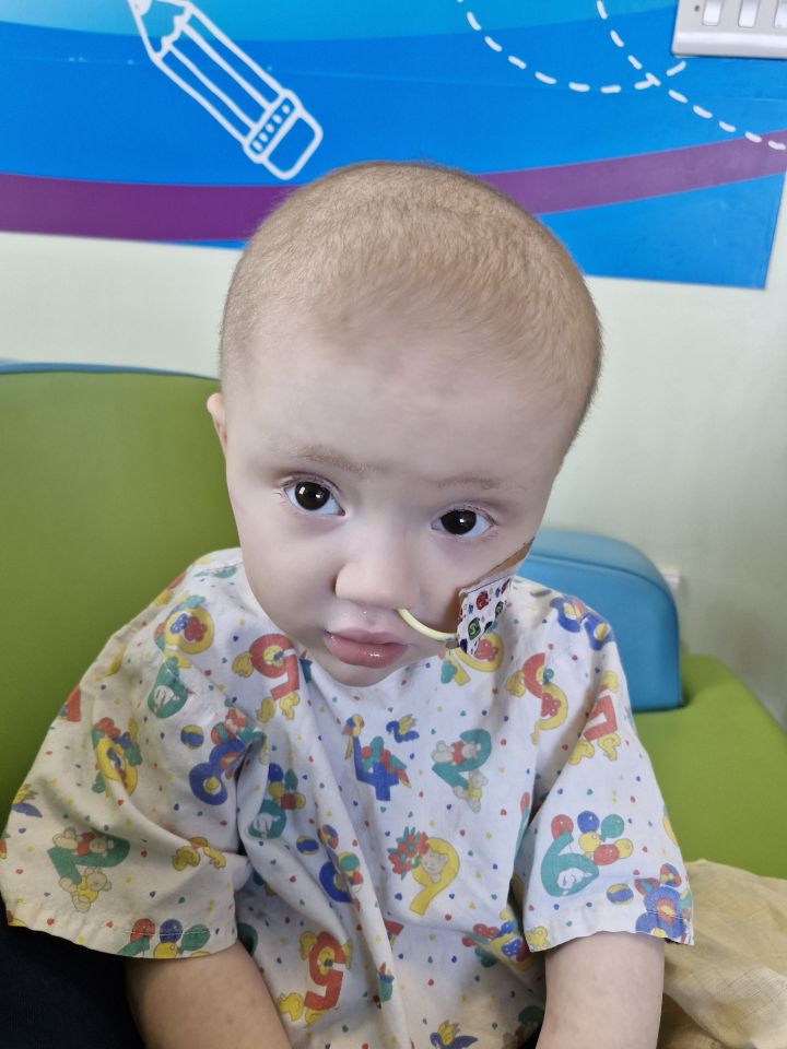 A young child with stage-four cancer.