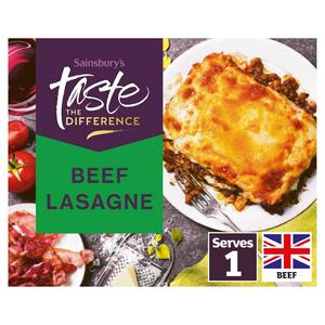 Sainsbury's Taste the Difference Beef Lasagne, serves 1.