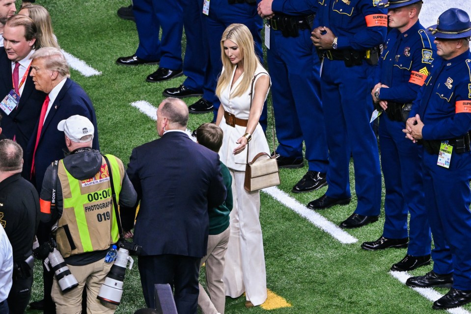 Ivanka and Donald Trump at the Caesars Superdome.