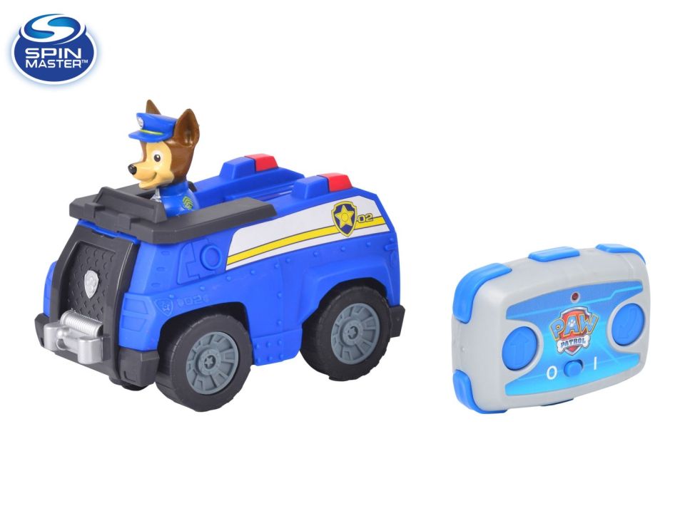 Remote control Paw Patrol police vehicle and controller.