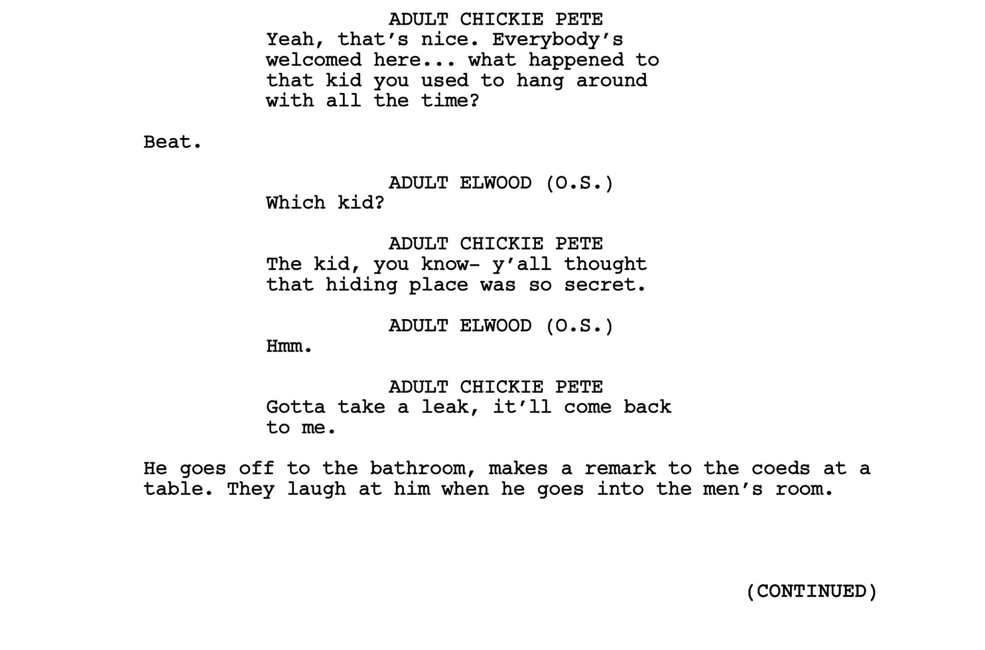 NICKEL BOYS script pages scene 2