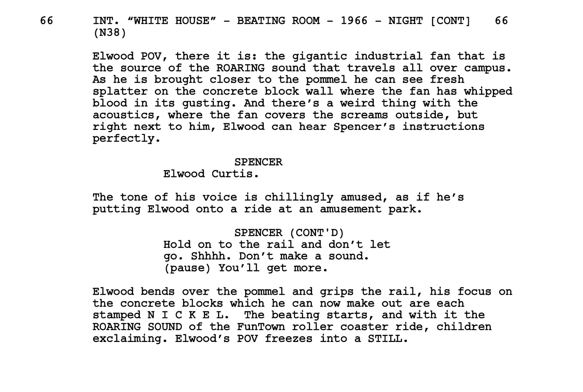 NICKEL BOYS script pages scene 3 part 1