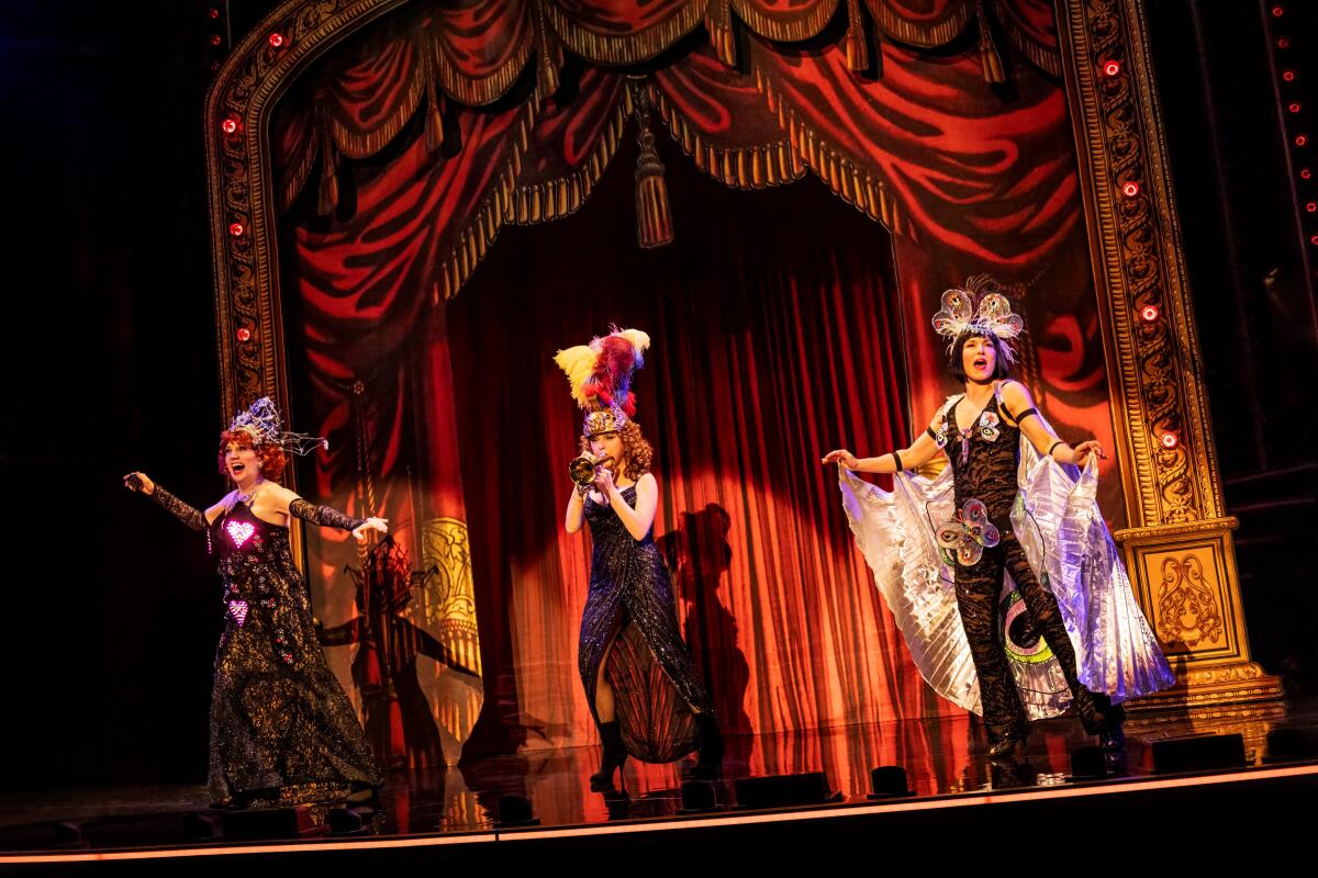 Beth Leavel, Bernadette Peters, Joanna Riding perform "You Gotta Get a Gimmick" in "Stephen Sondheim's Old Friends."