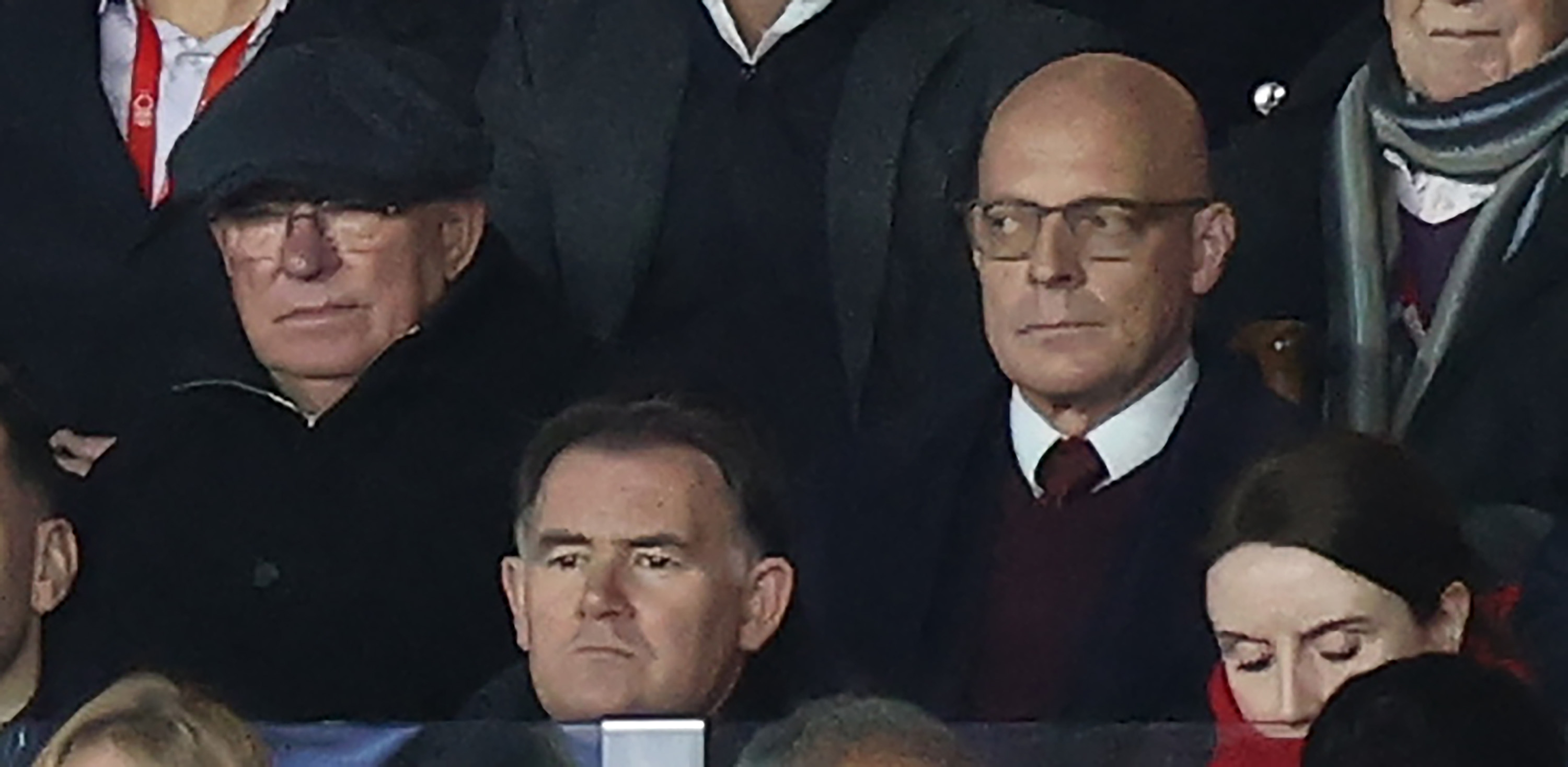 Sir Dave Brailsford watched Man Utd take on Nottingham Forest alongside Sir Alex Ferguson on Saturday