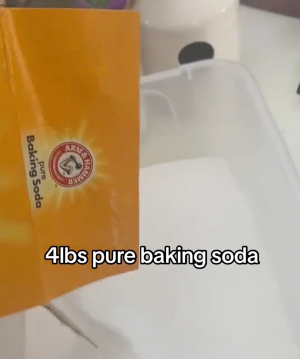 She then added baking soda as part of her quest to save over $100 on her laundry loads