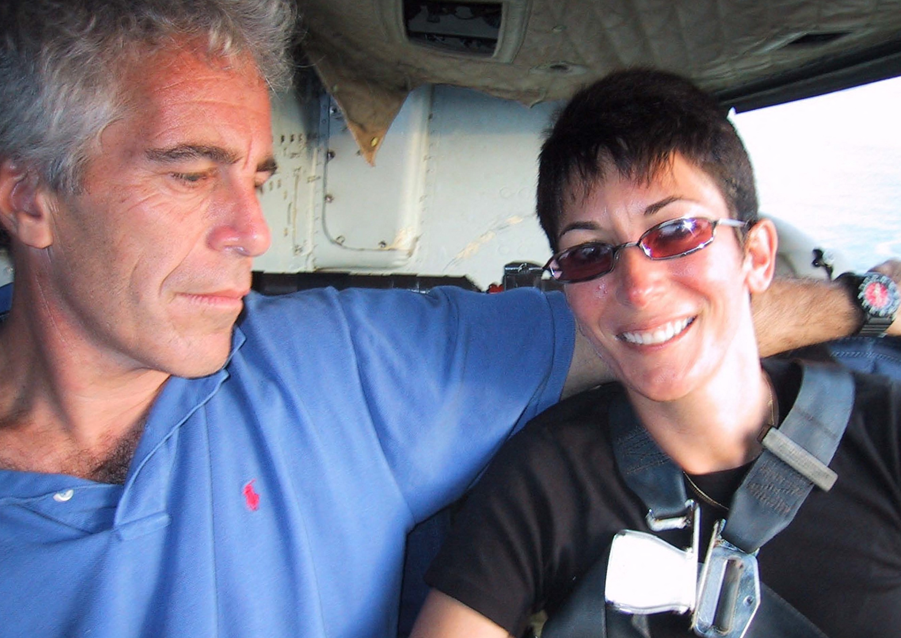 Epstein pictured with Ghislaine Maxwell