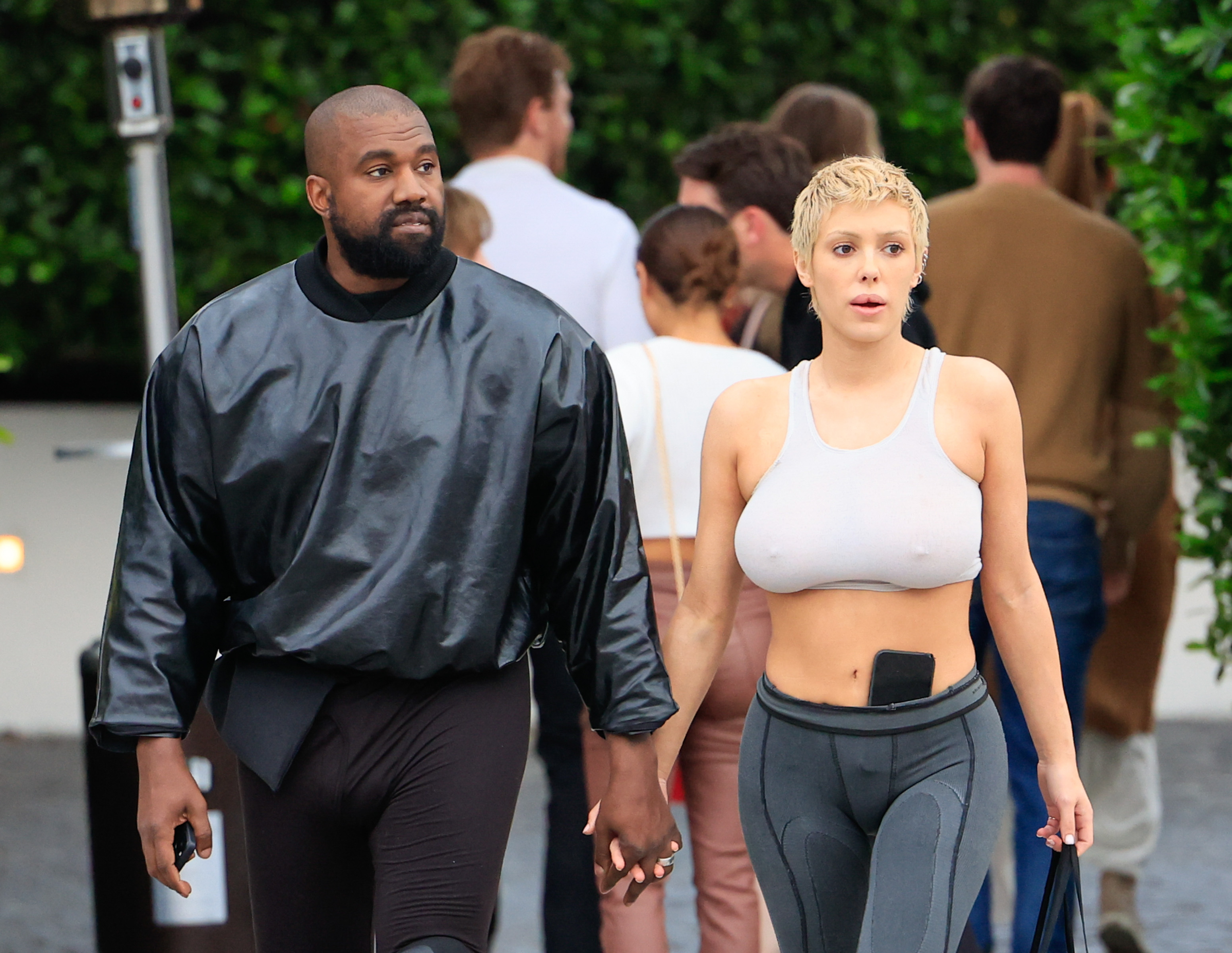 Kanye West and Bianca (seen here in May) married in secret on December 20, 2022, after which Bianca changed her hair color