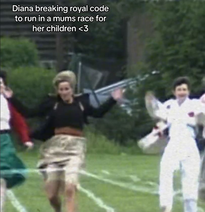 Once the race begins, Diana goes full throttle towards the finish line