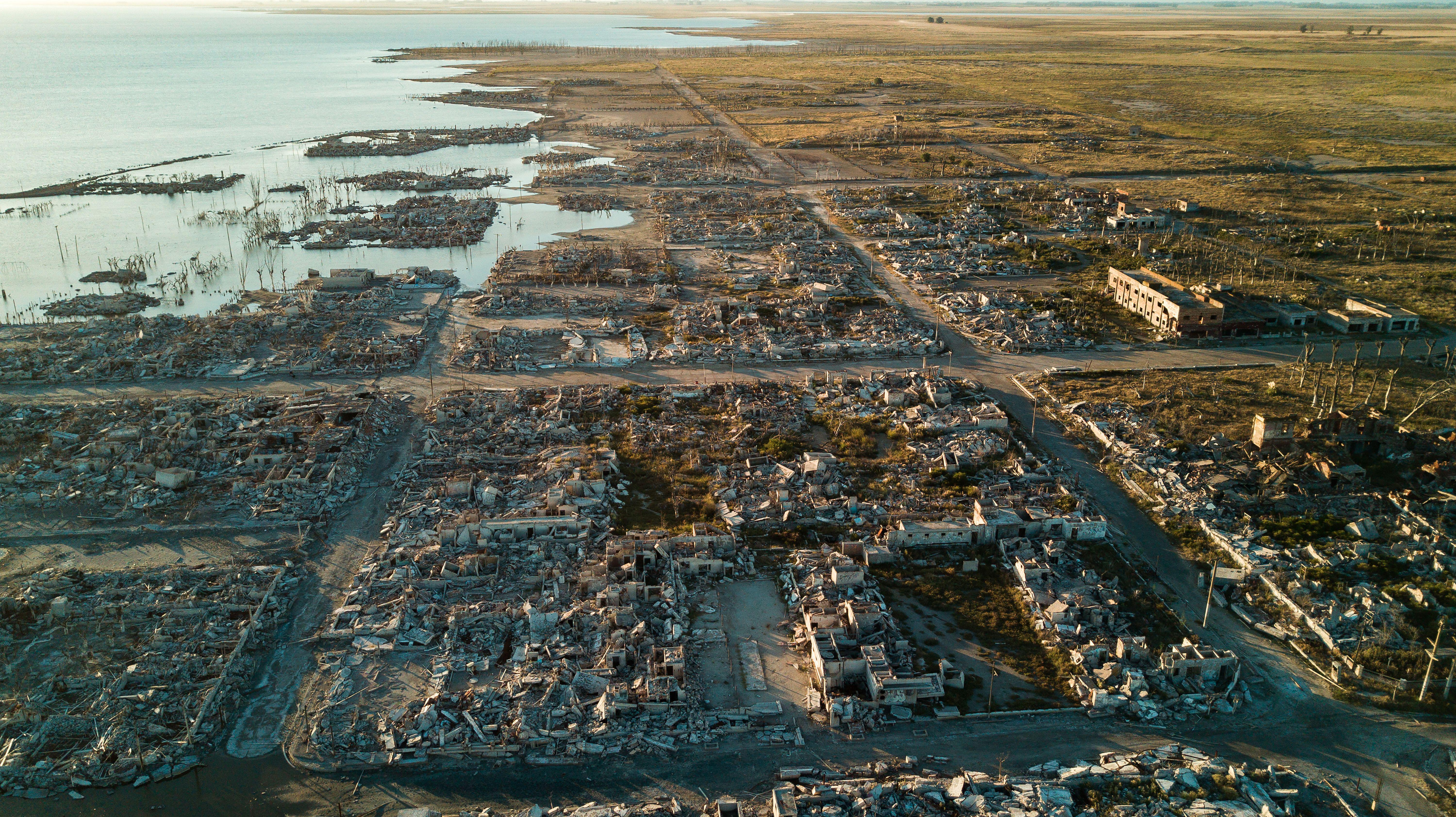 Some parts of the town re-emerged in 2009, some 25 years after the flood