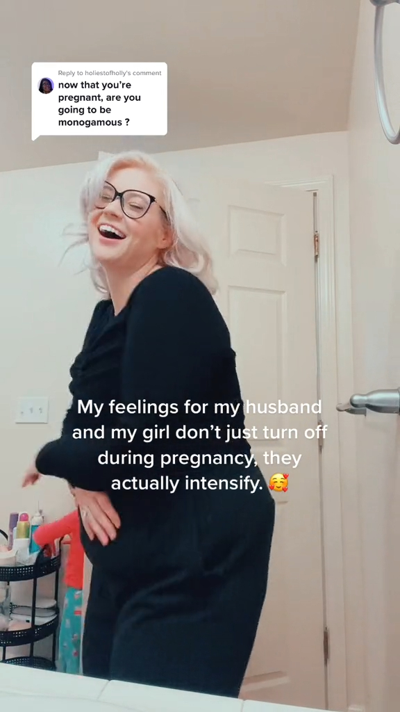 She explained that being pregnant only strengthened her love for her partners