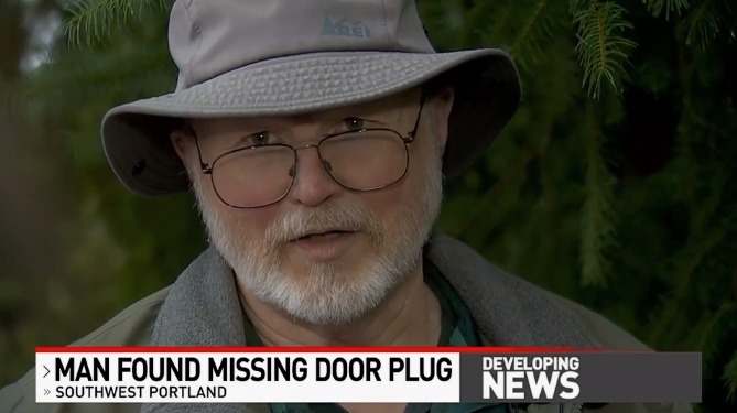 Bob Sauer, a physics teacher found the door in his backyard cushioned by trees