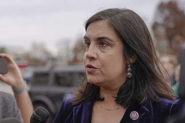 Rep. Nicole Malliotakis, R-N.Y., talks with reporters.