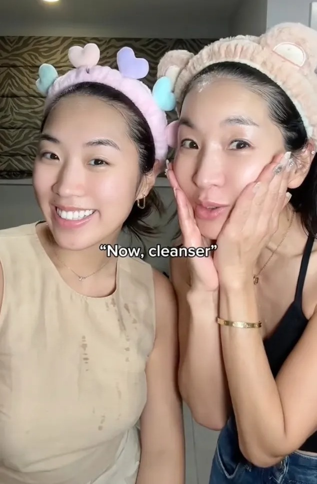 Aylen stood alongside her mom in a video revealed the 50-year-old's favorite cleansers