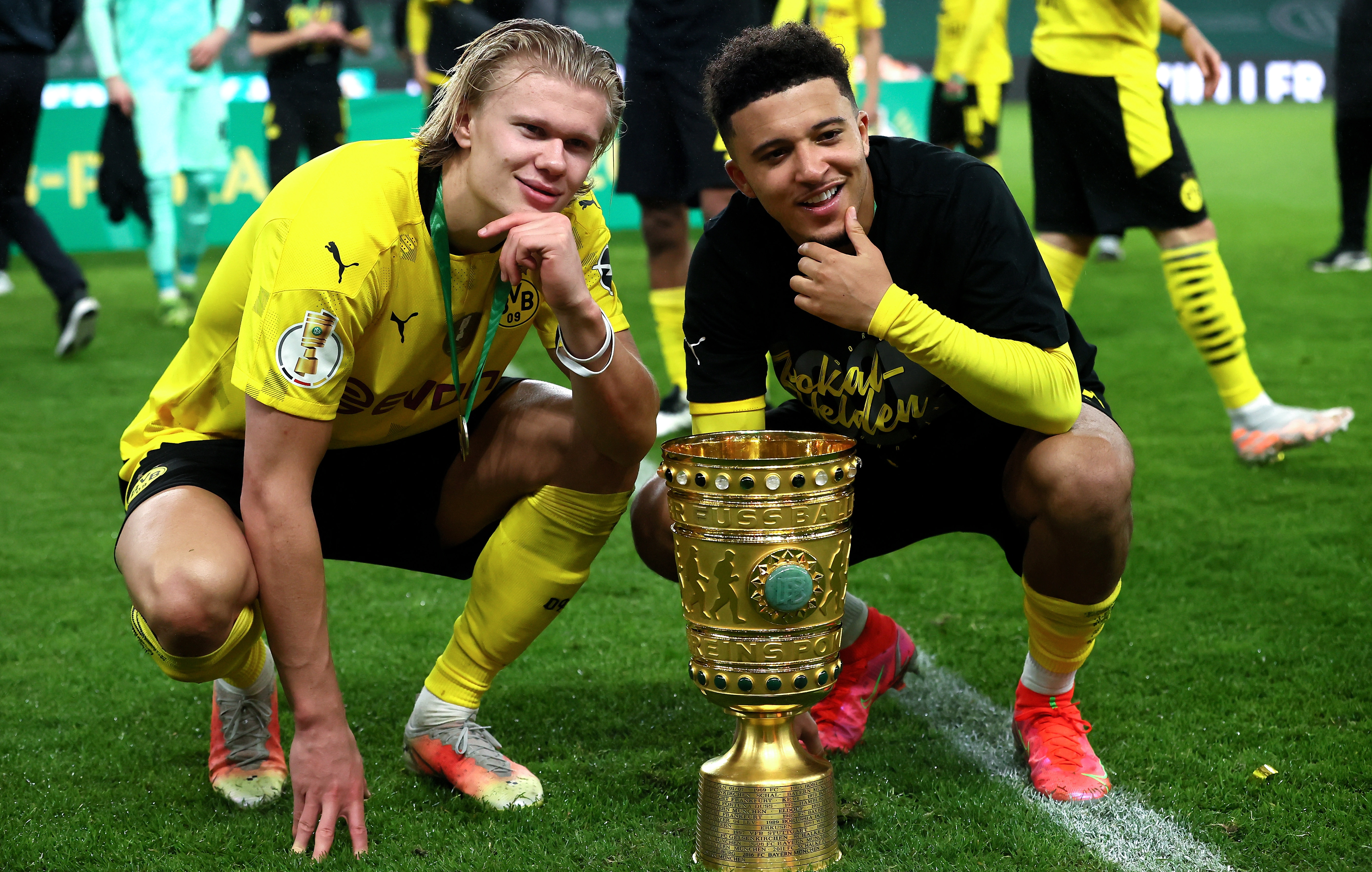 Haaland and Sancho spent a year playing together at Dortmund