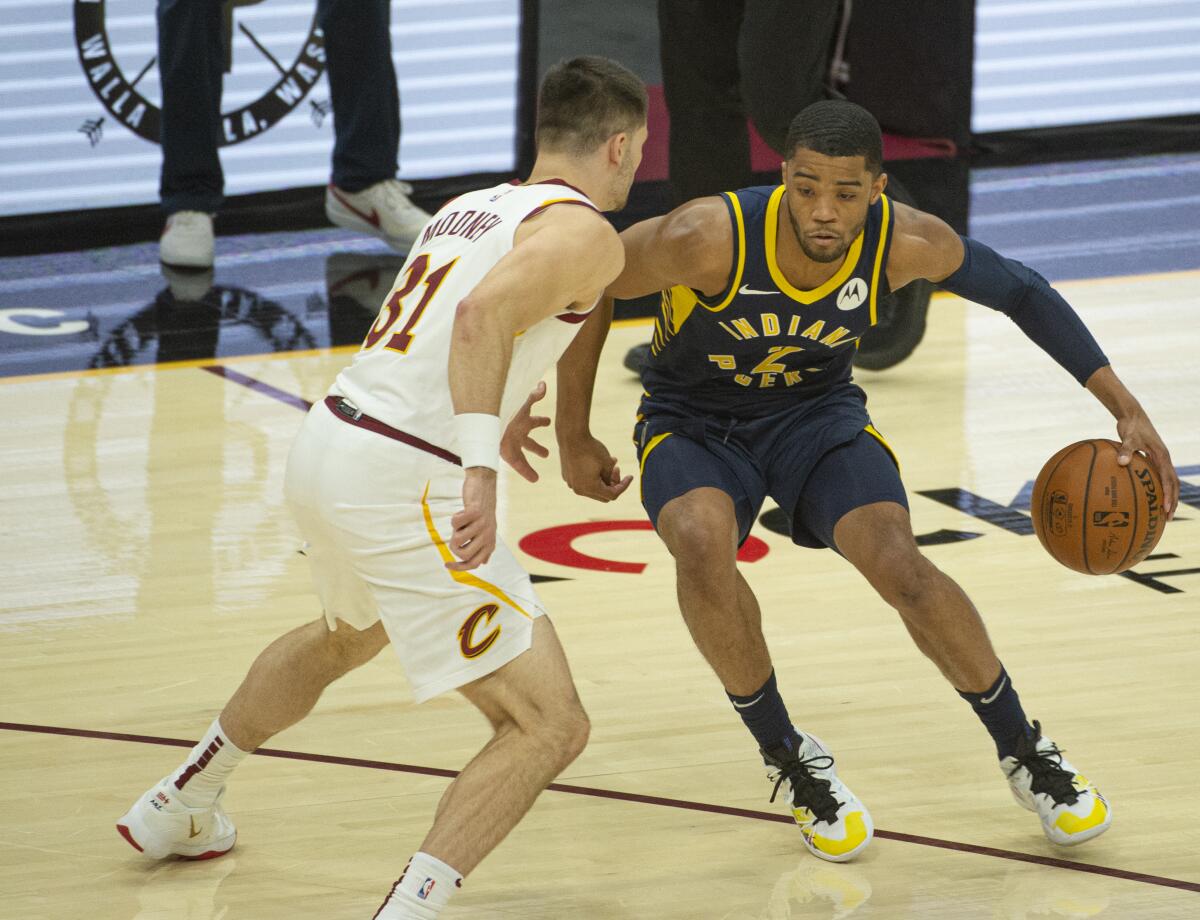 Former Sierra Canyon guard Cassius Stanley (2), seen here in 2020 playing for Indiana Pacers, is now playing in Israel.