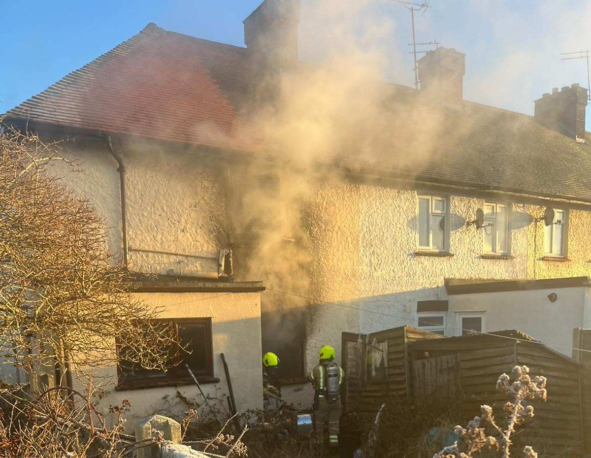 A home was left billowing with smoke after a halogen heater caught fire last year