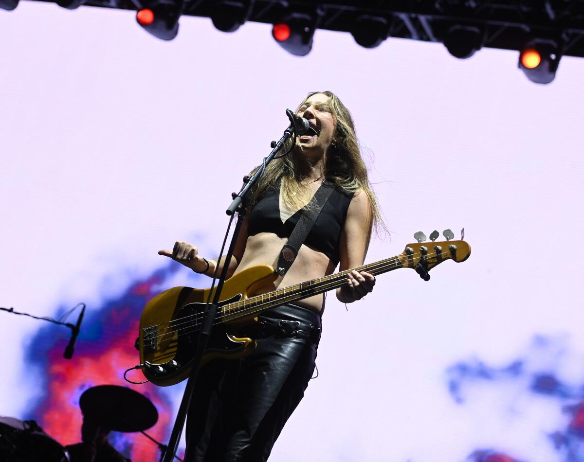 Este Haim performs at the Ohana Festival in Dana Point last year.