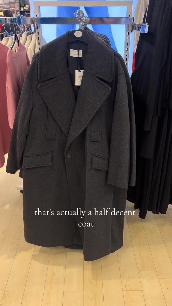 The fashion fan told how this grey coat was priced at £60