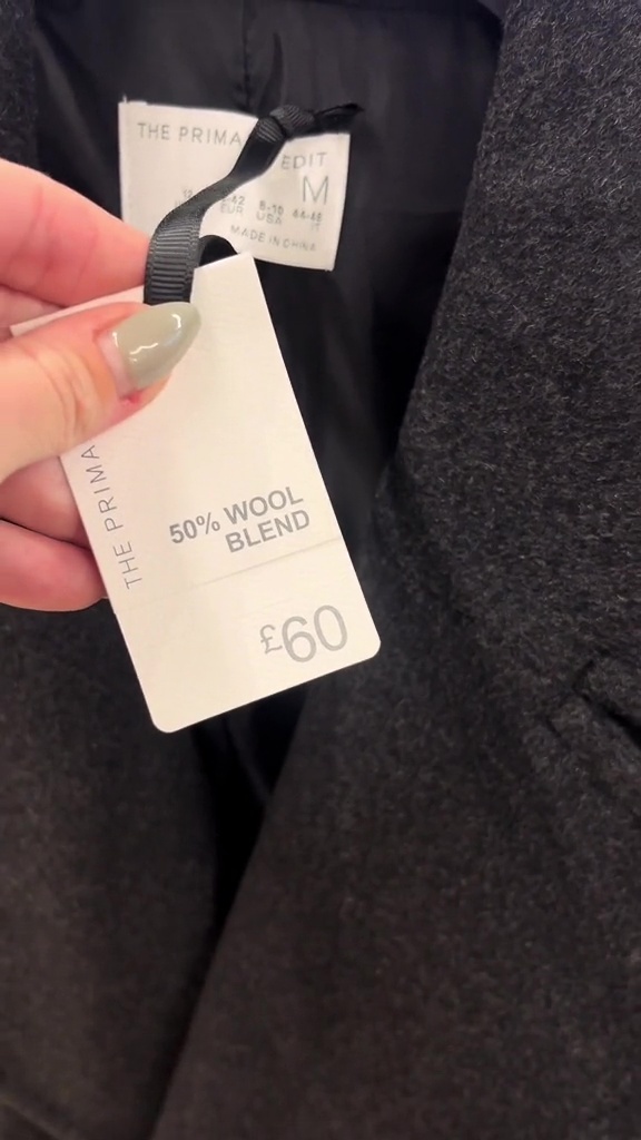 One Primark fan did point out that the coat is 50% wool blend