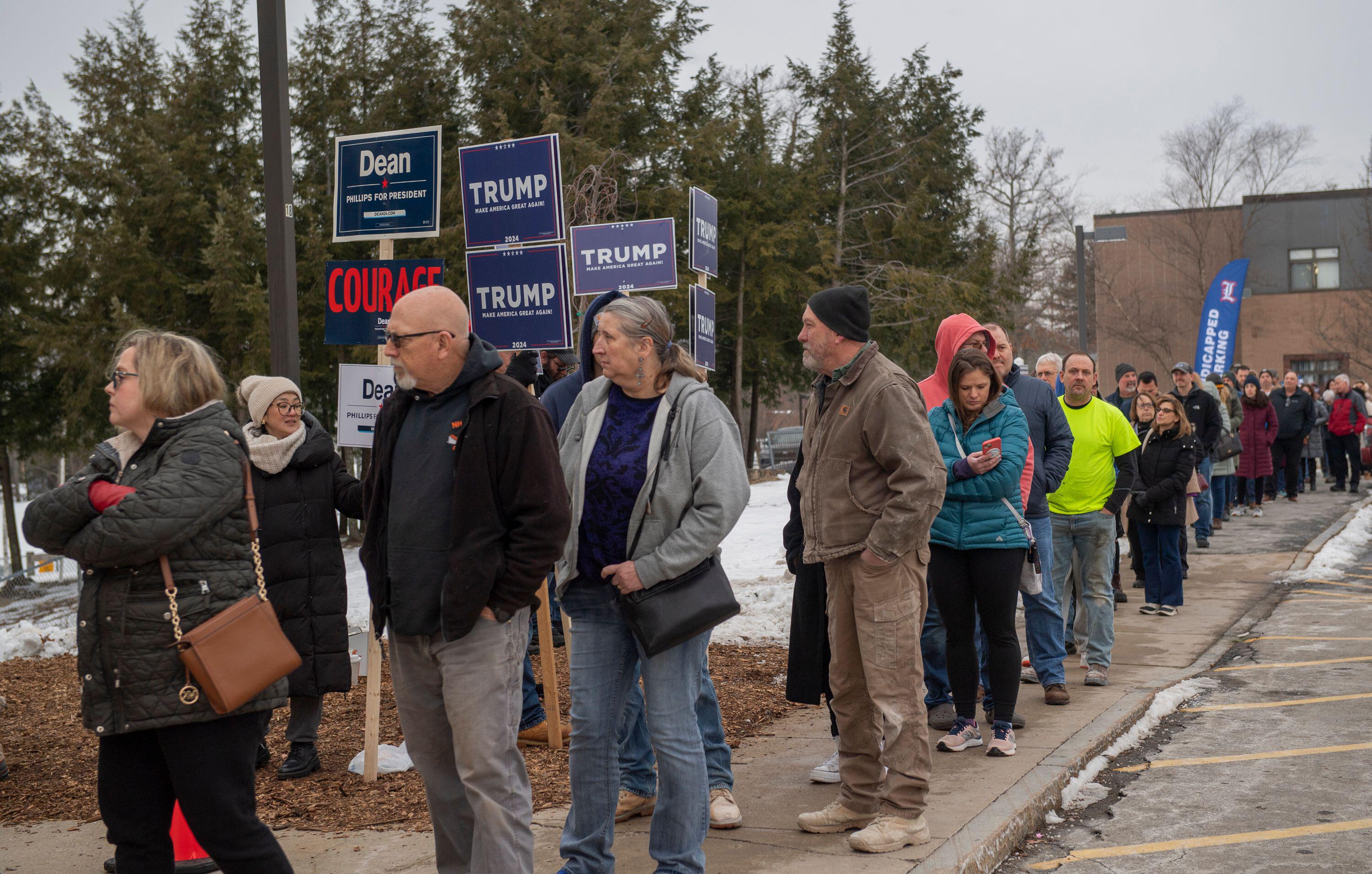 Biden's victory in the Granite State came despite not appearing on the ballot