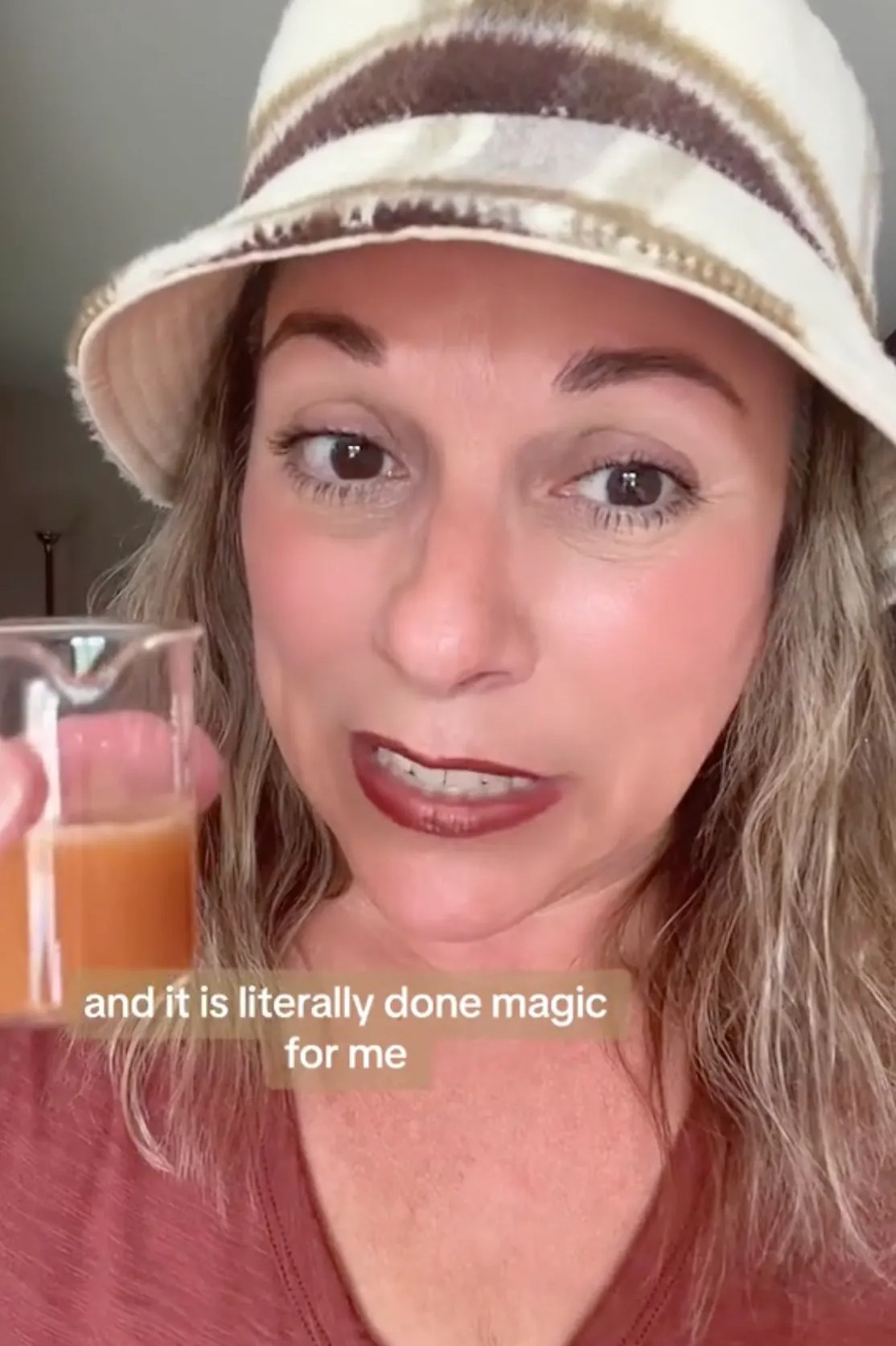 Sonja said the anti-aging supplement has done 'magic' for her skin