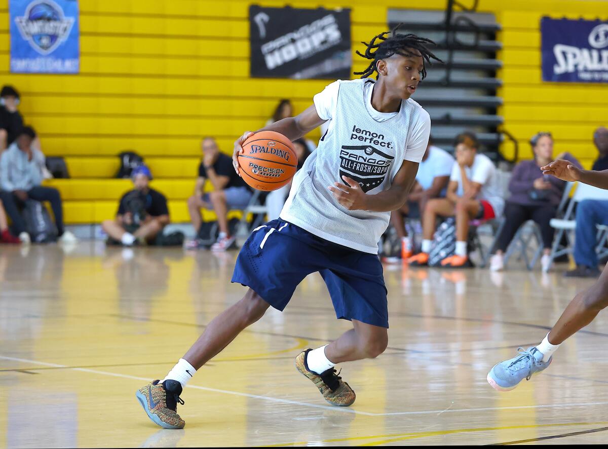 St. John Bosco standout Brandon McCoy drives to the basket during a game.