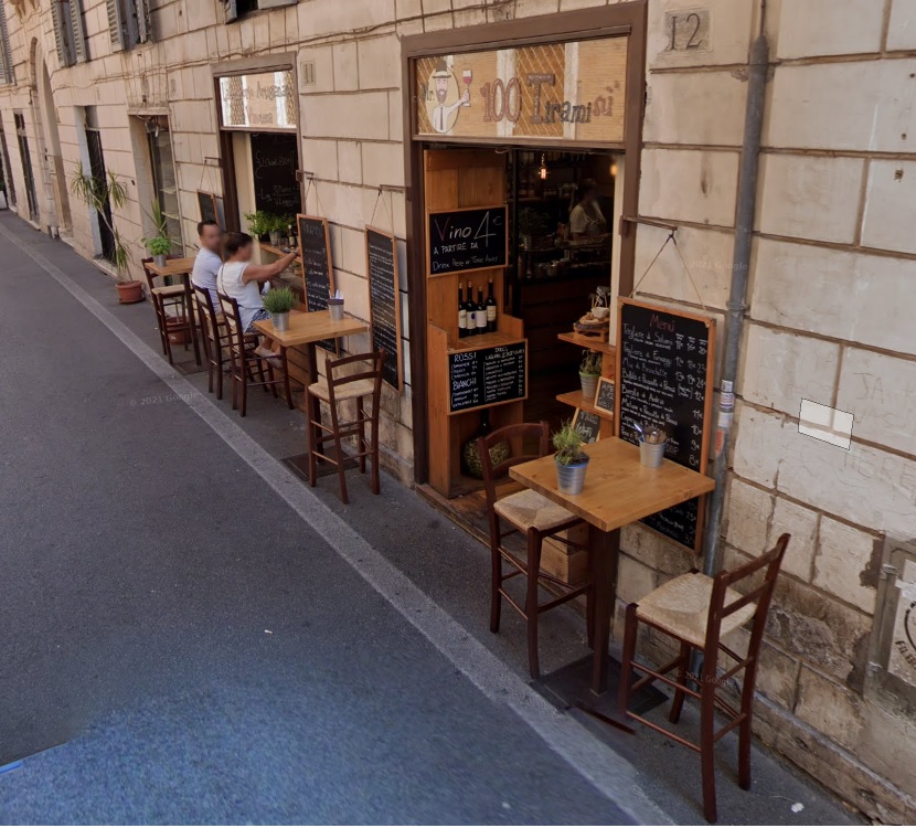 The cafe is found down a small alleyway not far from the Pantheon