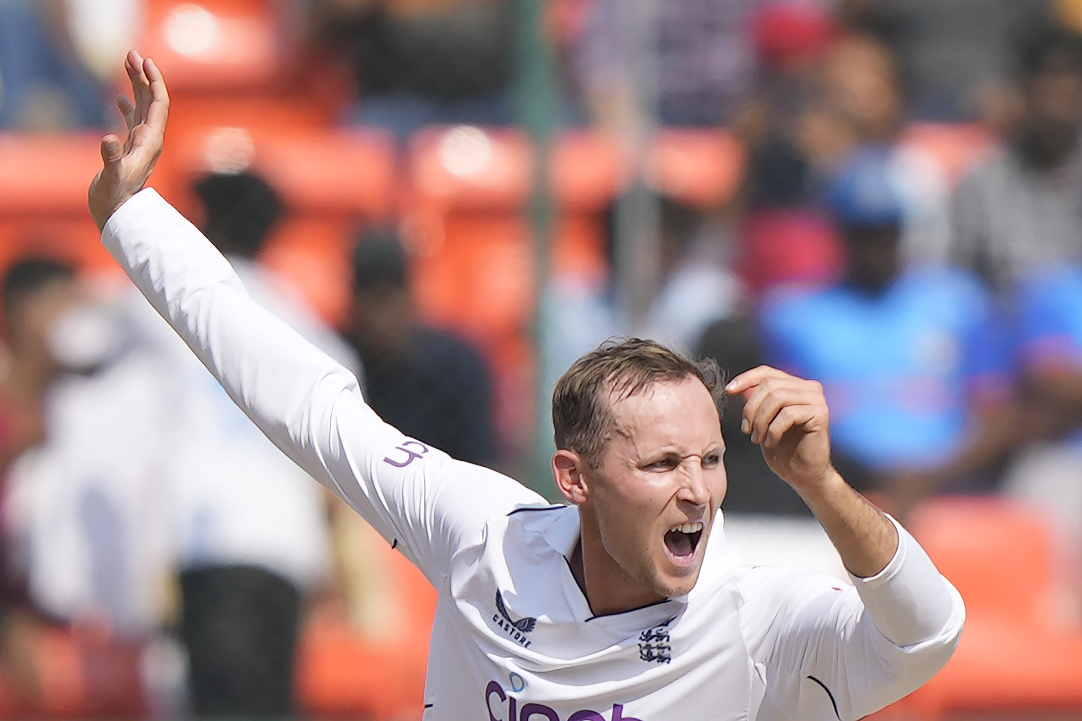 Tom Hartley starred in the win over India